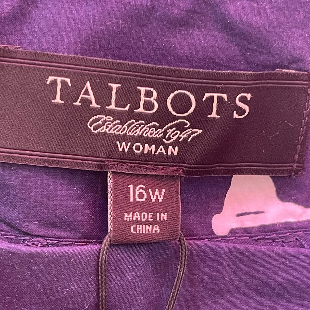 TALBOTS Navy Blue White Nautical Sail Boat Skirt Removable Tie Plus Sz 16W NWT - Picture 4 of 12